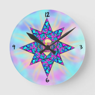 Faith ~ Star Round Clock Runde Wanduhr