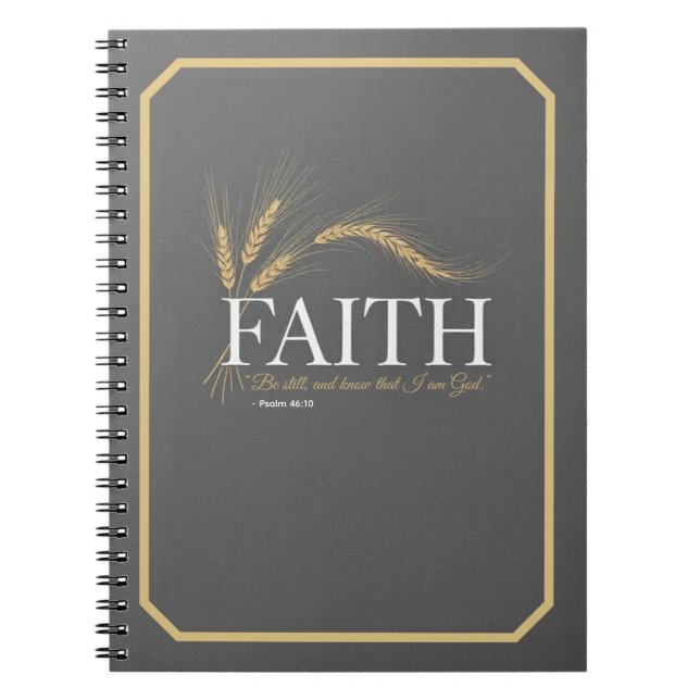 "Faith" Statement Journal - Minimalist Typography  Notizblock (Vorderseite)