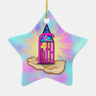 Faith ~ Steeple Keramik Ornament