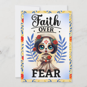 Faith Sugar Skull Dankeskarte