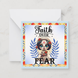 Faith Sugar Skull Mitteilungskarte