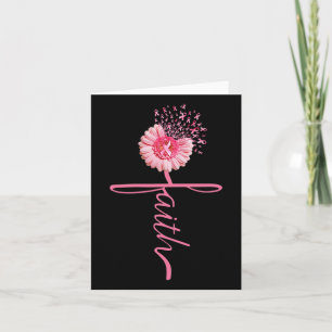 Faith Sunflower Pink Ribbon Brustkrebs Auswarenes Karte