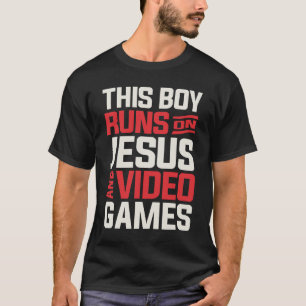 Faith This Boys läuft auf Jesus & Video Games T-Shirt