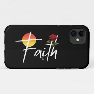 Faith Typografie mit Rose Case-Mate iPhone Hülle