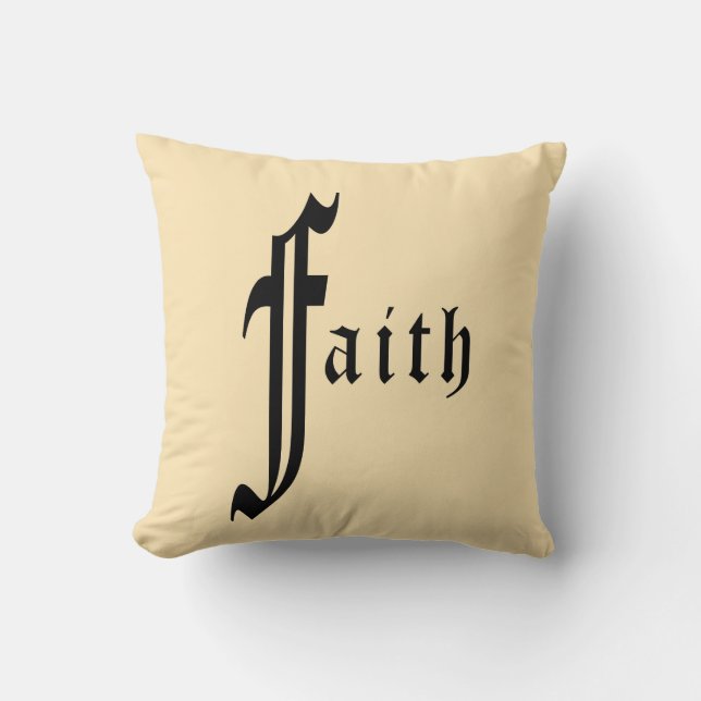 Faith Typografy Design Kissen (Vorderseite)