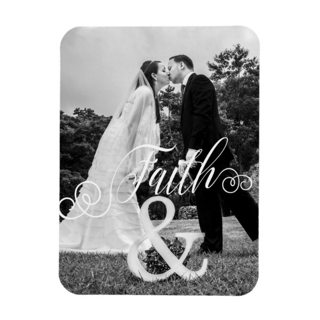 FAITH Typografy Foto Overlay Magnet (Vertikal)