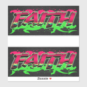 Faith Vorname Name Graffiti Aufkleber Sticker