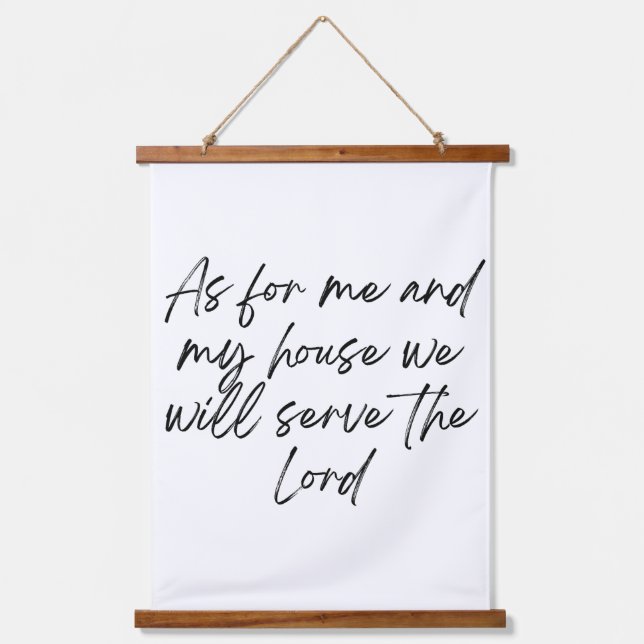 Faith Wall Tapestry Bauernstil Wandteppich Mit Holzrahmen (Vorderseite)