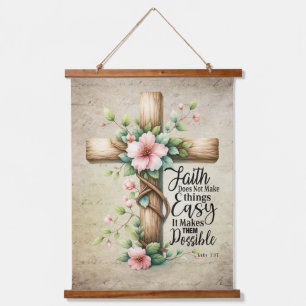 Faith Wandteppich Mit Holzrahmen