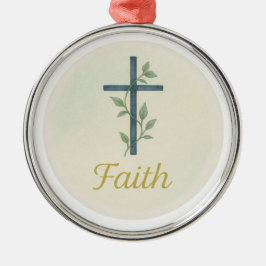 “Faith” Watercolor Christmas Ornament