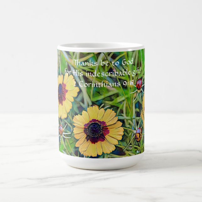 Faith Wildblume Floral Bible Verse Tasse Cup (Mittel)