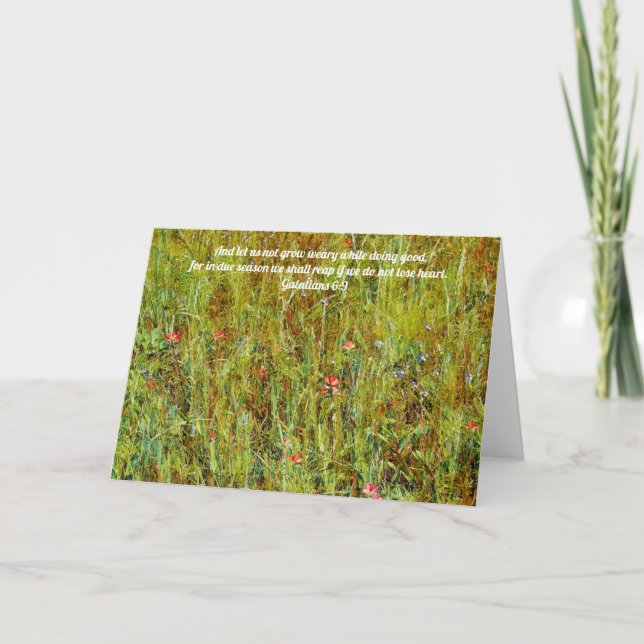 Faith Wildblumen Bible Verse Card Karte (Vorderseite)