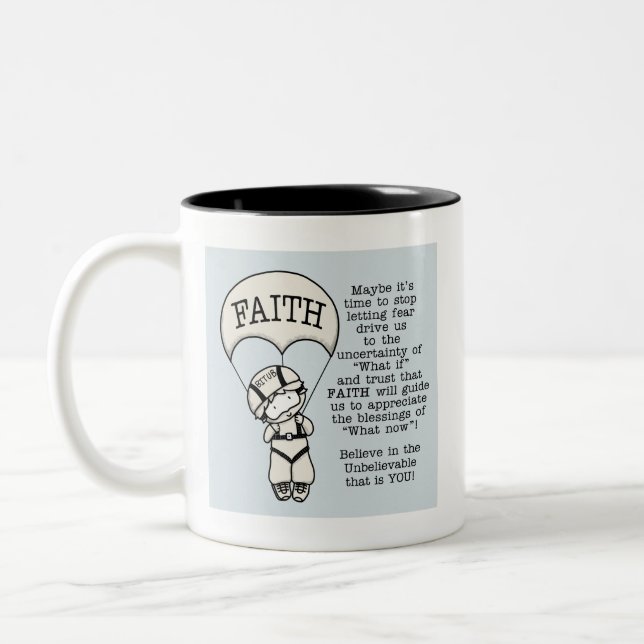 Faith Will Guide Zweifarbige Tasse (Links)