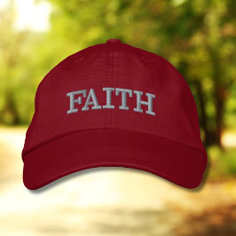 Faith Word Embroidered Hat Bestickte Baseballkappe