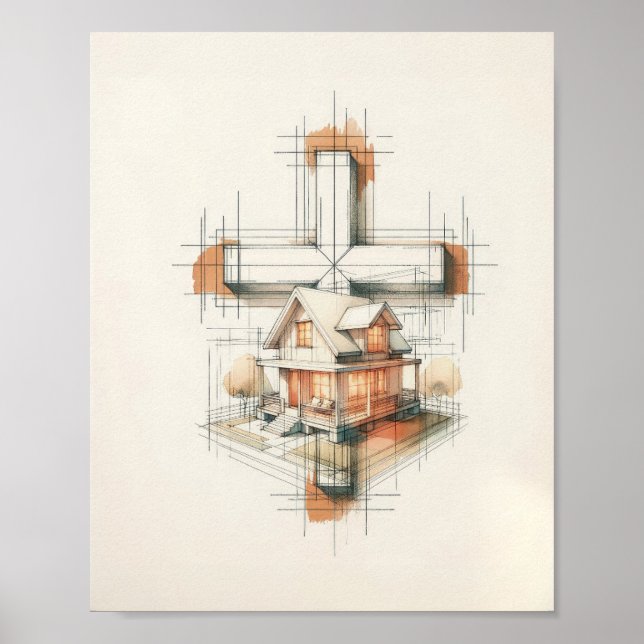 FaithArtCreation 'Ich und mein Haus werden wir dem Poster (Vorne)