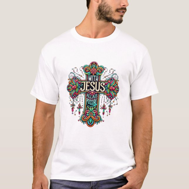 Faithful Cross: Inspiration Jesus T - Shirt" T-Shirt (Vorderseite)