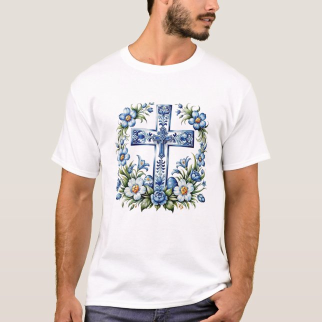 Faithful Cross: Inspiration Jesus T - Shirt" T-Shirt (Vorderseite)