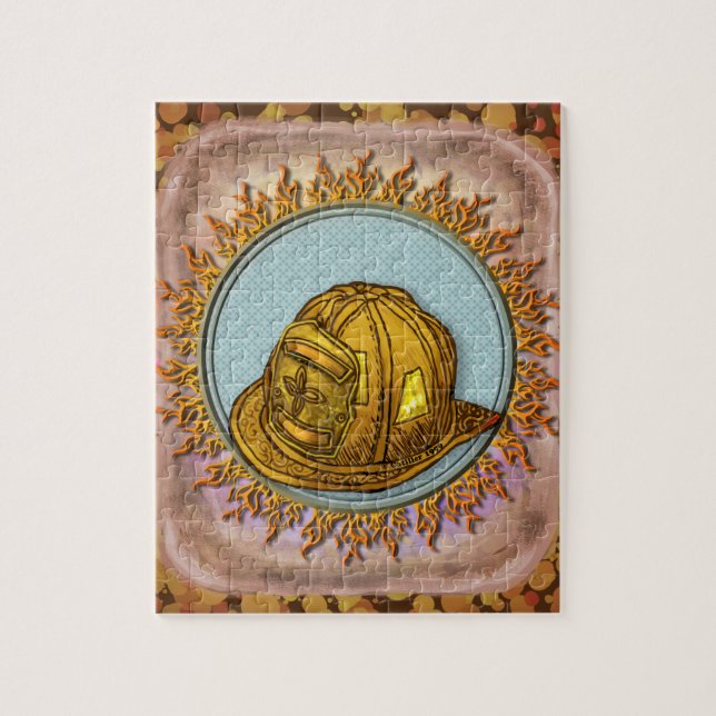 Faithful Firefighter Helmet Puzzle (Vertikal)