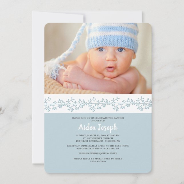 Faithful Foto Religiöse Einladung (Vorderseite)