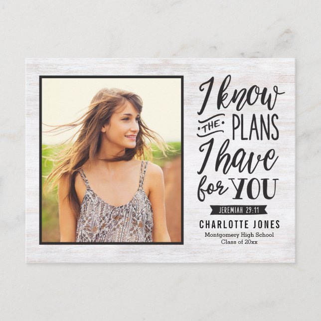 Faithful Grad Abschluss Postkarte (Vorderseite)