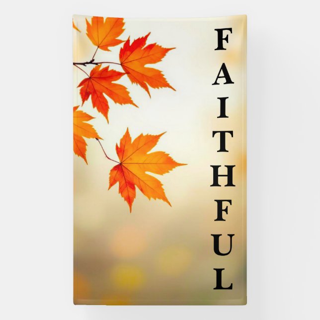 Faithful Through the Seasons Banner (Vertikal)