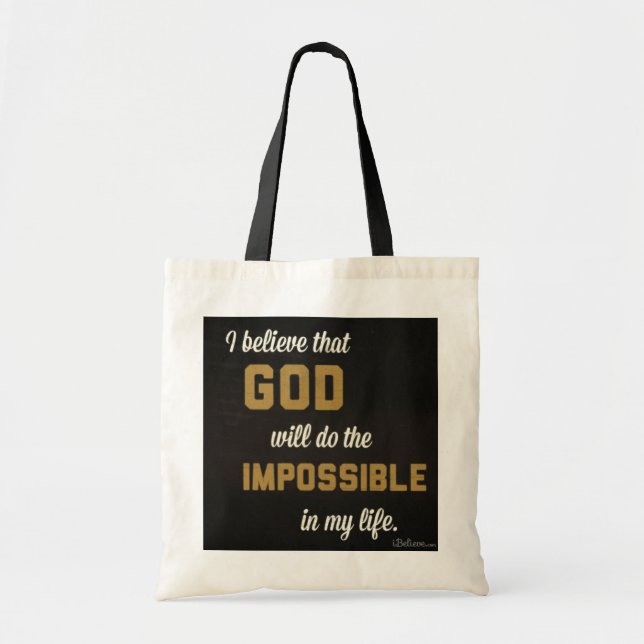 Faithful Tote Bag - Ich glaube, Gott wird die Impo Tragetasche (Vorne)
