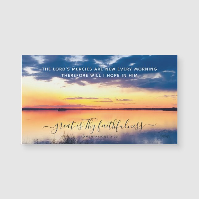 Faithfulness Inspirierend Sonnenset-Fotografie-Mag Magnetkarte (Vorderseite)