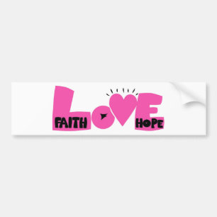 FAITHHOPELOVE AUTOAUFKLEBER