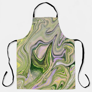 Faithly Your 1 Free Form Green Abstrakte Schürze