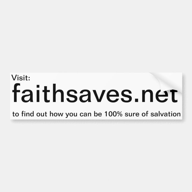 Faithsaves.net-Werbeaktionaufkleber Autoaufkleber (Vorne)