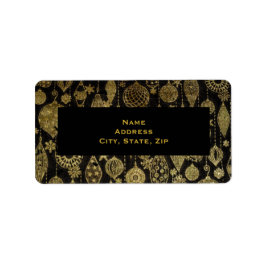 Faix Gold Weihnachtsschmuck Adressaufkleber