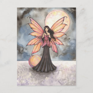 Faiy and Full Moon Fantasy Art Postkarte