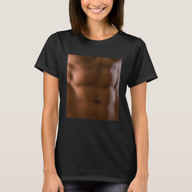 Fake 6er Packung abs Muskel T-Shirt (Vorderseite)