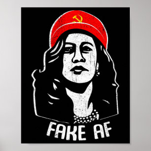 Fake Af Kamala Harris Kommunismus Spaß Männer Poster
