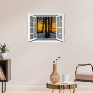 Fake-Ansicht des Sunset Scans 3D Poster