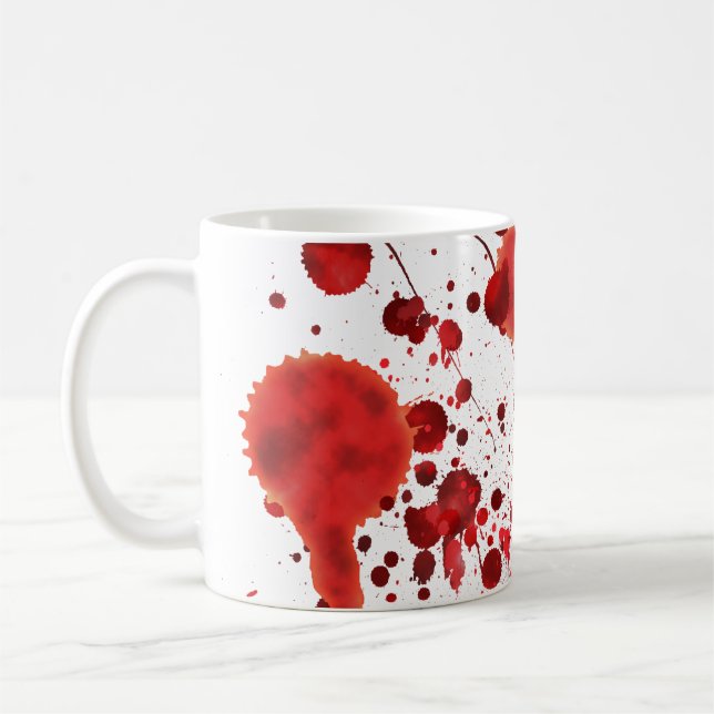 Fake-Blut-Spritzer Kaffeetasse (Links)