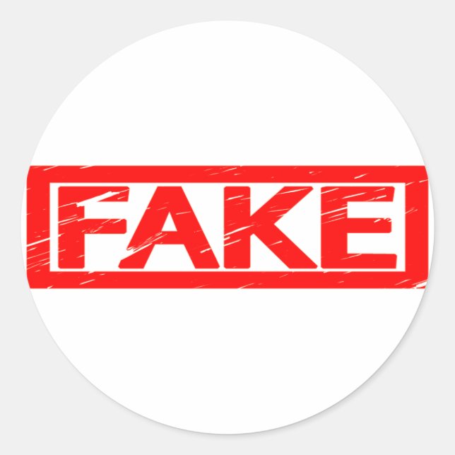Fake Briefmarke Runder Aufkleber (Vorderseite)