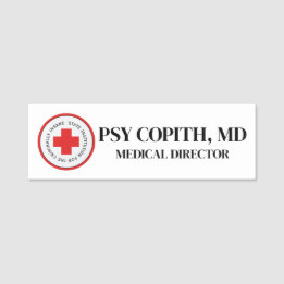 Fake Doctor Name Tag Halloween Insane Asylum Namensschild