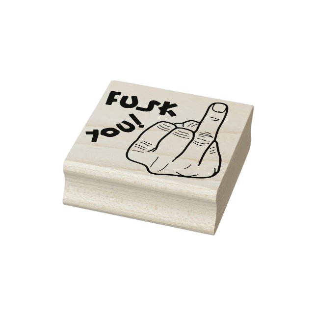 Fake f-bomb & Fake Mittelfinger Gummistempel (Stempel)