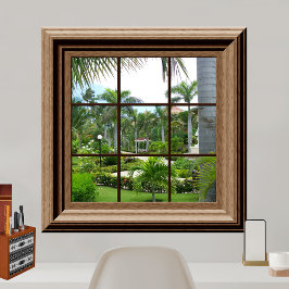 Fake Fenster Blick tropische Landschaft Entspannen Poster