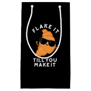Fake it to make it Funny Pastry Puff Dark BG Kleine Geschenktüte