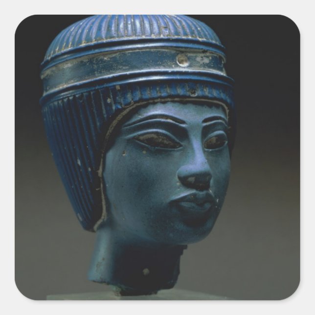 Fake Königskopf, ursprünglich als Tutankha gedacht Quadratischer Aufkleber (Vorderseite)