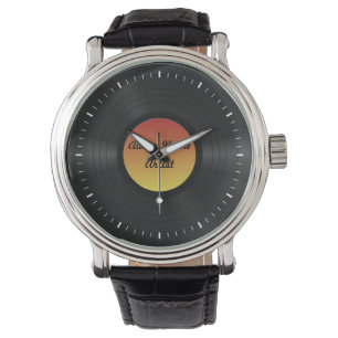 Fake-kundenspezifische Vinylaufzeichnung Armbanduhr