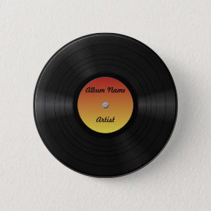 Fake-kundenspezifische Vinylaufzeichnung Button