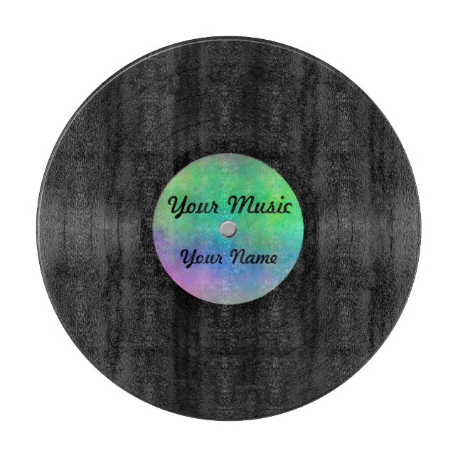 Fake-kundenspezifische Vinylaufzeichnung Schneidebrett (Vorderseite)