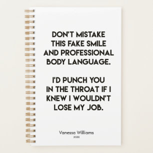 Fake lächeln - Funny, Sarcastic Quote Plane Planer