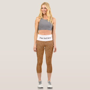 Fake-Leder-Look Capri Leggings