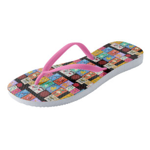 Fake Masterpiece Random Briefmarke Collage Collect Flip Flops