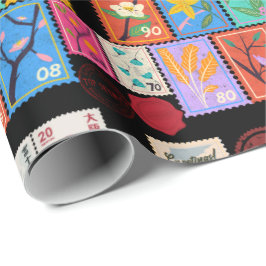 Fake Masterpiece Random Briefmarke Collage Collect Geschenkpapier