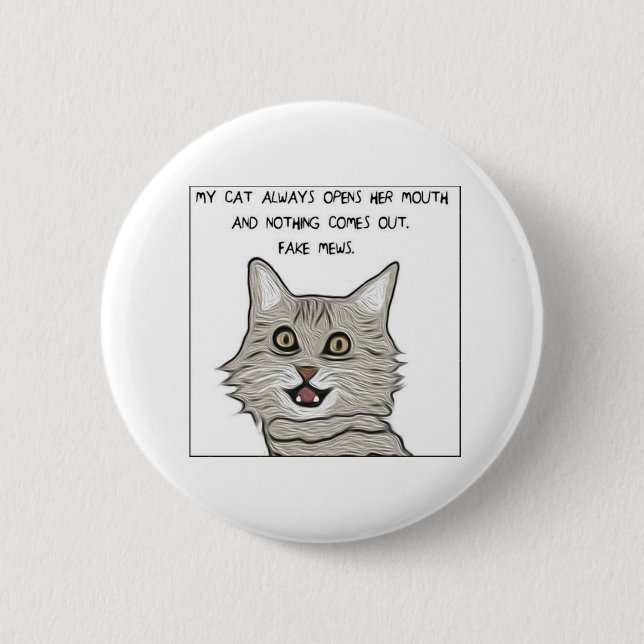 Fake Mews Knopf Button (Vorderseite)